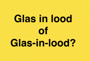 Wat is de juiste spelling van glas in lood